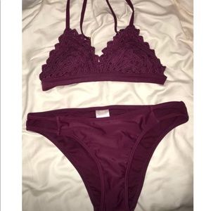 Maroon bikini
